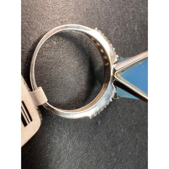 NEW with tag blue chalcedony sterling silver ring size 7 - Picture 4 of 16